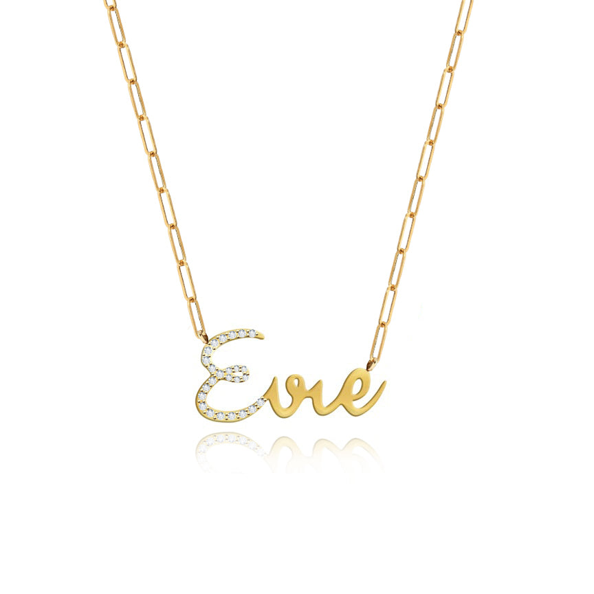 AJ's Collection Personalized Gold Filled Initial Necklace. Customize 2 Gold Filled Charms with initials. Choice of Gold Plated Chain. Gift Idea for