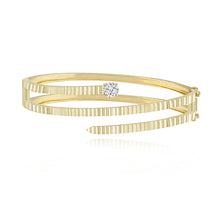 Load image into Gallery viewer, Wrap Fluted Diamond Bangle
