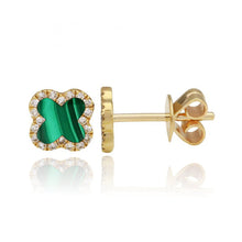 Load image into Gallery viewer, Clover Diamond Stud Earrings
