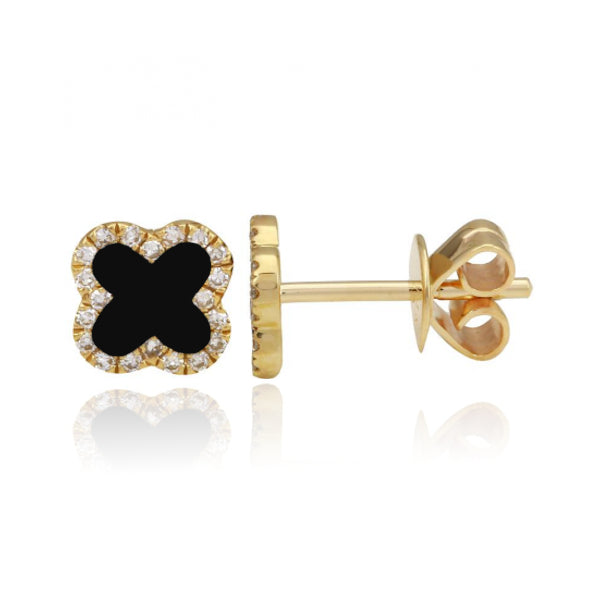 Clover Diamond Stud Earrings