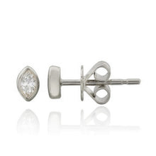 Load image into Gallery viewer, Bezel Marquise Solitaire Diamond Stud
