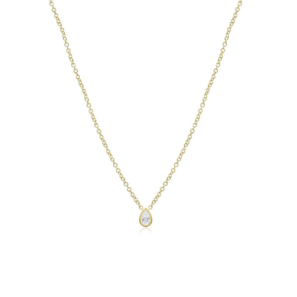 Petite Solitaire Diamond Necklace
