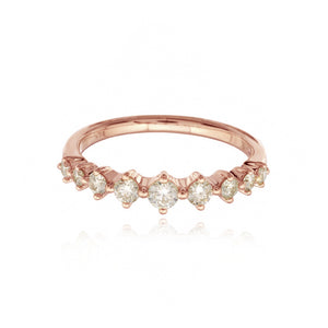 Shared Prong Round Diamond Ring