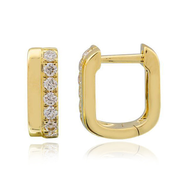 Gold and Diamonds Double Huggie