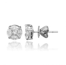 Load image into Gallery viewer, Illusion Round Diamond Stud Earrings
