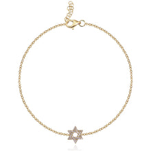 Load image into Gallery viewer, Tiny Pave Star of David Bracelet
