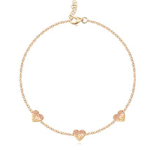 Load image into Gallery viewer, Petite Dripping Scattered Hearts Bracelet
