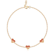 Load image into Gallery viewer, Petite Dripping Scattered Hearts Bracelet
