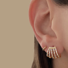 Load image into Gallery viewer, Five Baguette Wrap Earrings
