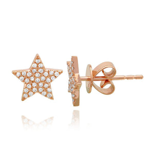 Large Pave Star Studs