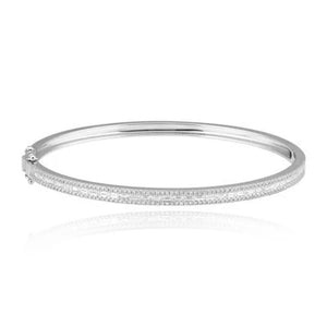 Thin Baguette and Diamond Bangle