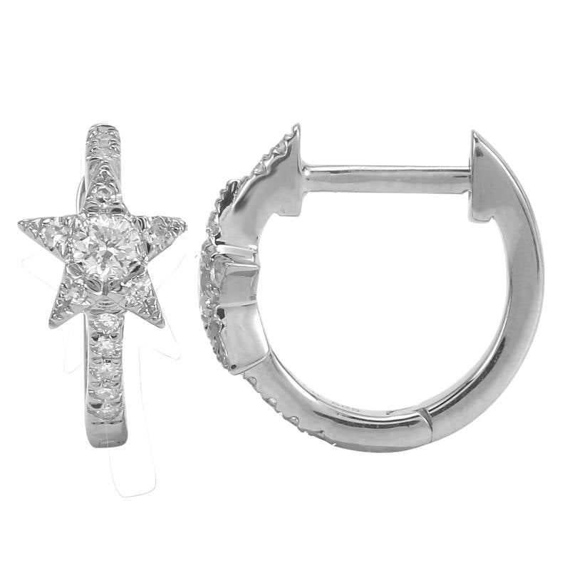 Center Star Pave Huggie