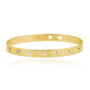 Clip On Round Diamond Bangle