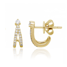 Load image into Gallery viewer, Diamond Lobe Stud Earrings
