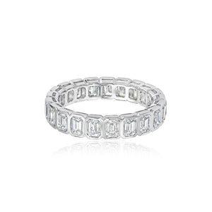 Bridal Bezel Emerald Eternity Ring