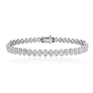 Oval Diamond Bezel Tennis Bracelet