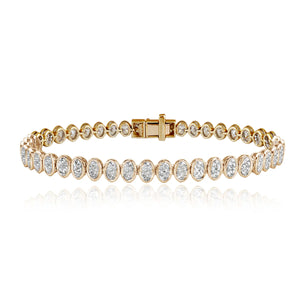 Oval Diamond Bezel Tennis Bracelet