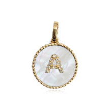 Load image into Gallery viewer, Diamond Initial Round Stone Charm
