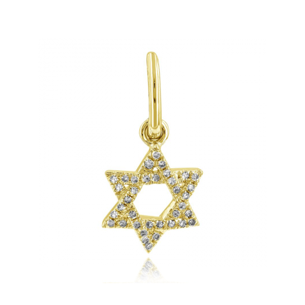 Star of David Pave Diamond Charm