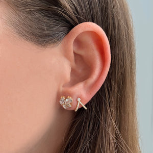 Split Diamond Earrings