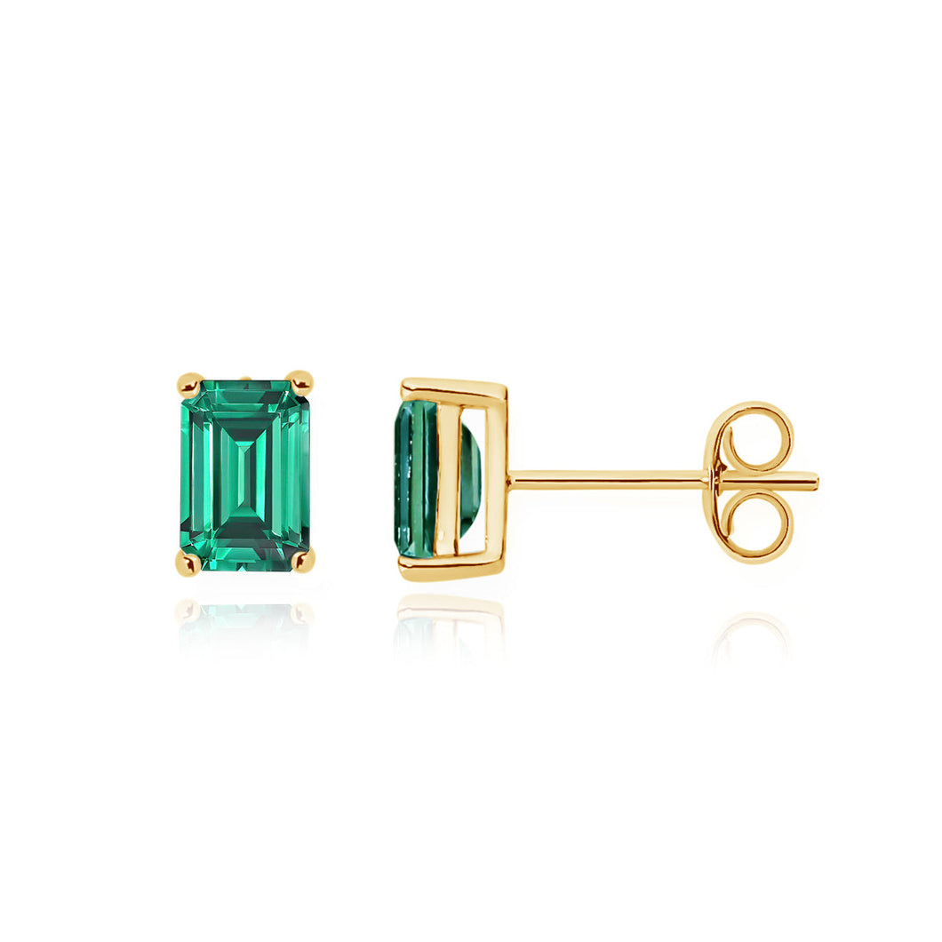 Classic Emerald Studs