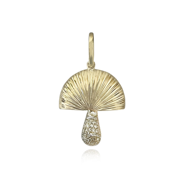 Fluted and Diamond Mushroom Charm