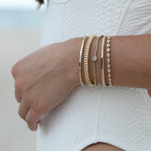 Load image into Gallery viewer, Geometric Pave and Gold Bangle
