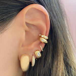 Golden Open Hoop Earrings Yellow Gold