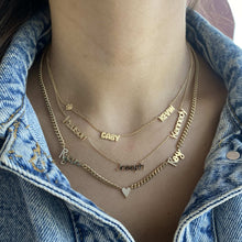 Load image into Gallery viewer, Multiple Cutout Gold Names Necklace
