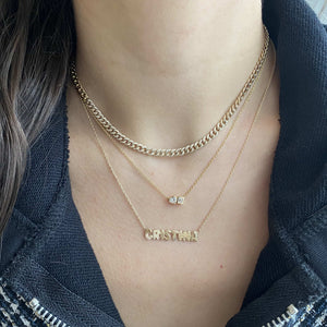 Fluted Cutout Name Necklace