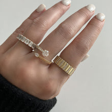 Load image into Gallery viewer, Thick Pave Striped Gold Ring
