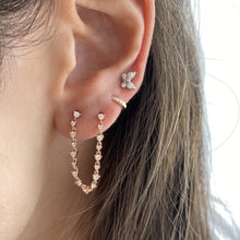 Load image into Gallery viewer, Double Diamond Chain Earring
