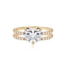 Load image into Gallery viewer, Double Pave Band Engagement Ring
