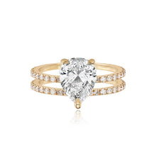 Load image into Gallery viewer, Double Pave Band Engagement Ring
