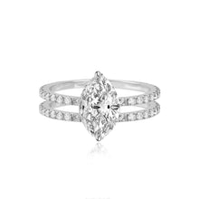 Load image into Gallery viewer, Double Pave Band Engagement Ring
