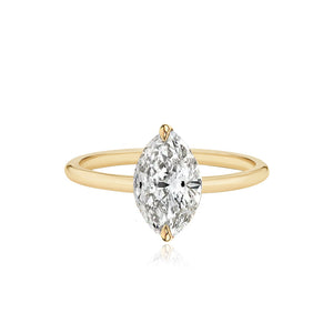 Gold Band Engagement Ring