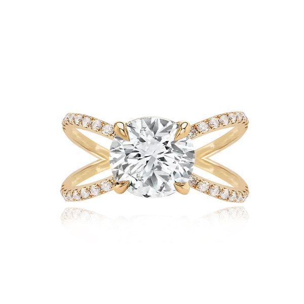 Split Shank Pave Engagement Ring