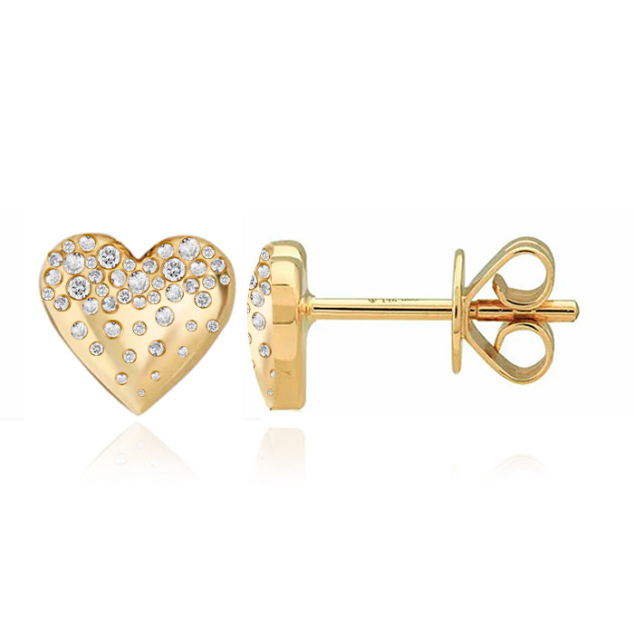 Dripping Scattered Heart Studs