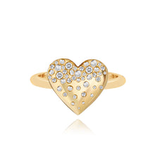 Load image into Gallery viewer, Large Dripping Scattered Heart Ring
