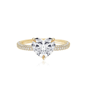 Dome Pave Diamonds Engagement Ring