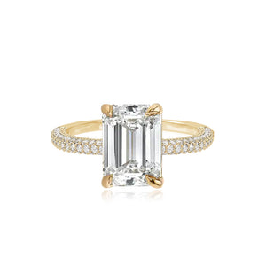 Dome Pave Diamonds Engagement Ring