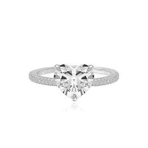 Dome Pave Diamonds Engagement Ring