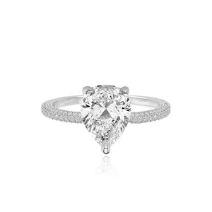 Dome Pave Diamonds Engagement Ring