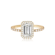 Load image into Gallery viewer, Pave Band with Halo Engagement Ring
