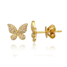 Load image into Gallery viewer, Medium Pave Butterfly Stud
