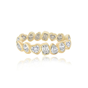 Multi Shape Bezel Bridal Eternity Ring