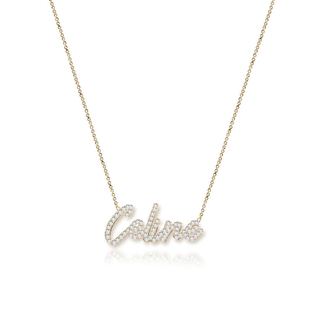 Diamond Name Celine Necklace