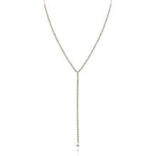 Load image into Gallery viewer, Pear Drop Lariat Tennis Necklace
