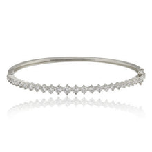 Load image into Gallery viewer, Shared Prong Round Diamond Bangle
