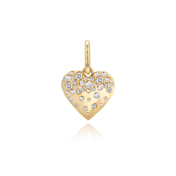 Small Dripping Scattered Heart Charm